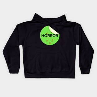 Horror VHS Sticker Kids Hoodie